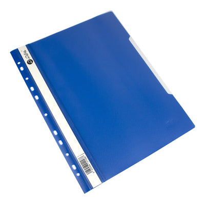 Dosar din plastic cu sina si 11 perforatii Willgo albastru