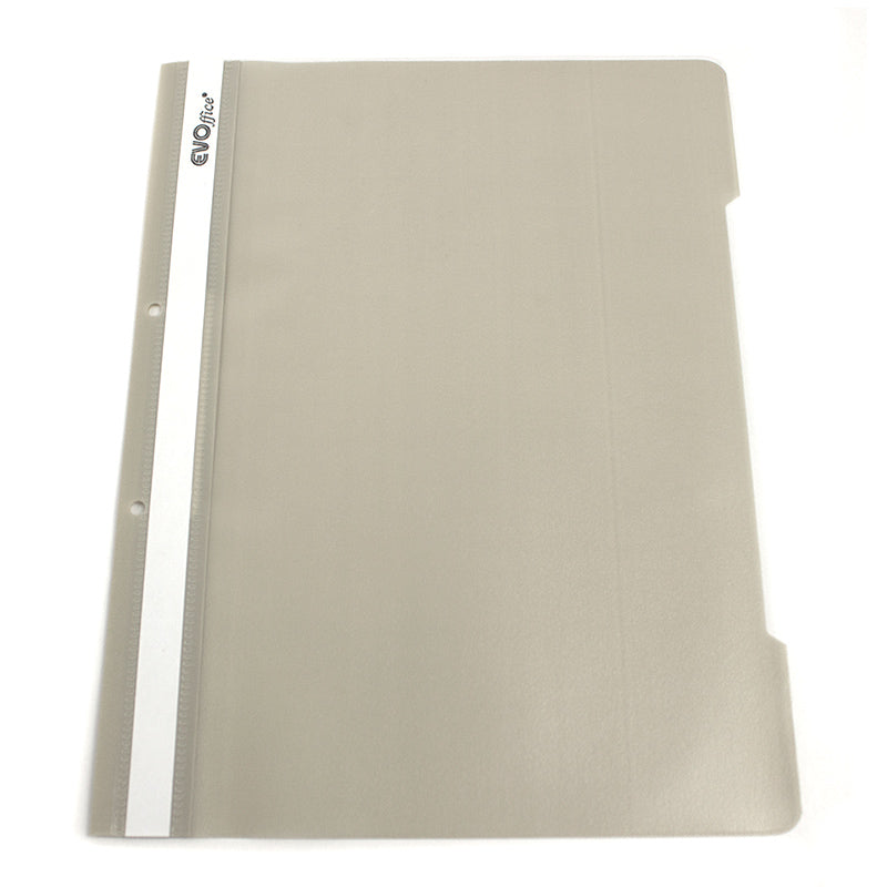 Dosar din plastic cu sina si 2 perforatii  EVOffice gri