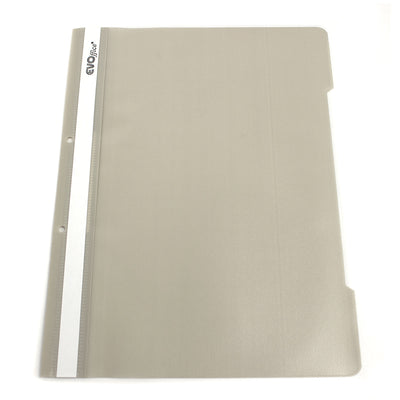 Dosar din plastic cu sina si 2 perforatii  EVOffice gri