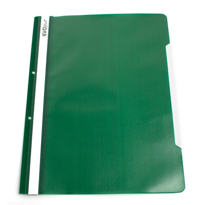Dosar din plastic cu sina si 2 perforatii EVOffice verde