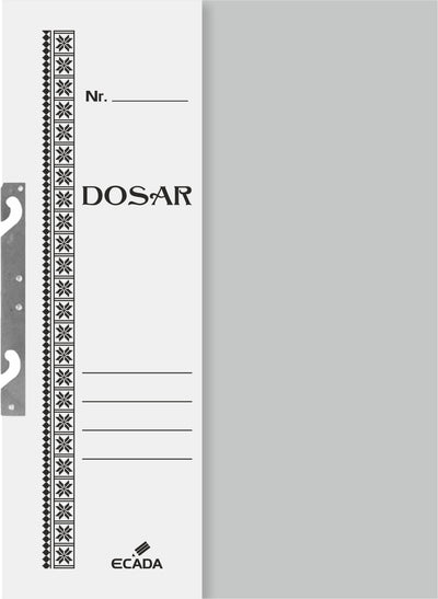 Dosar încopciat 1/2 Ecada model 51103, carton rezistent, format A4, ideal pentru consultarea rapidă și organizarea documentelor la birou