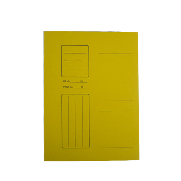 Dosar plic din carton duplex color WILLGO, format A4, culoare galbenă, gramaj 250g/mp, ideal pentru organizarea și arhivarea documentelor prioritare la birou.