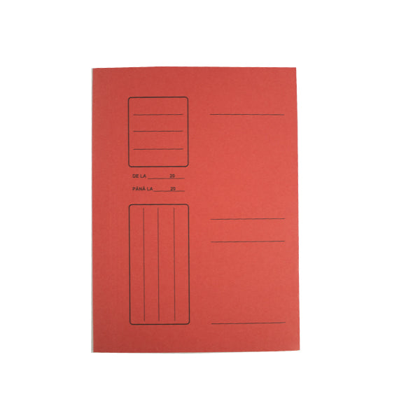 Dosar plic din carton duplex color WILLGO, format A4, culoare roșie, gramaj 250g/mp, ideal pentru organizarea documentelor urgente și arhivarea profesională