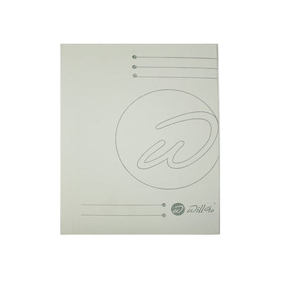 Dosar simplu din carton alb WILLGO, format A4, gramaj 300g/mp, ideal pentru arhivarea și protejarea documentelor la birou.