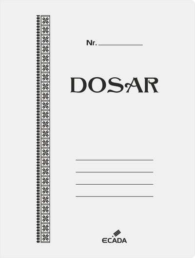 Dosar simplu din carton ECADA 51105, format A4, ideal pentru organizarea și protejarea documentelor la birou sau la școală