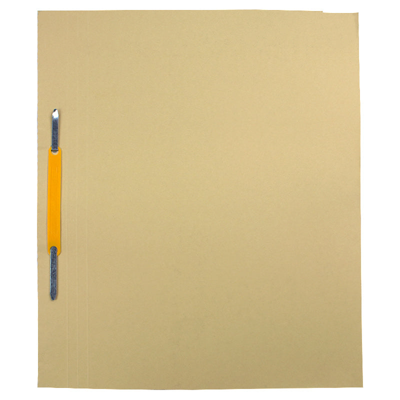 Dosar cu șină din carton duplex color WILLGO, format A4, culoare ocru, gramaj 250g/mp, ideal pentru arhivarea profesională și organizarea eficientă a documentelor