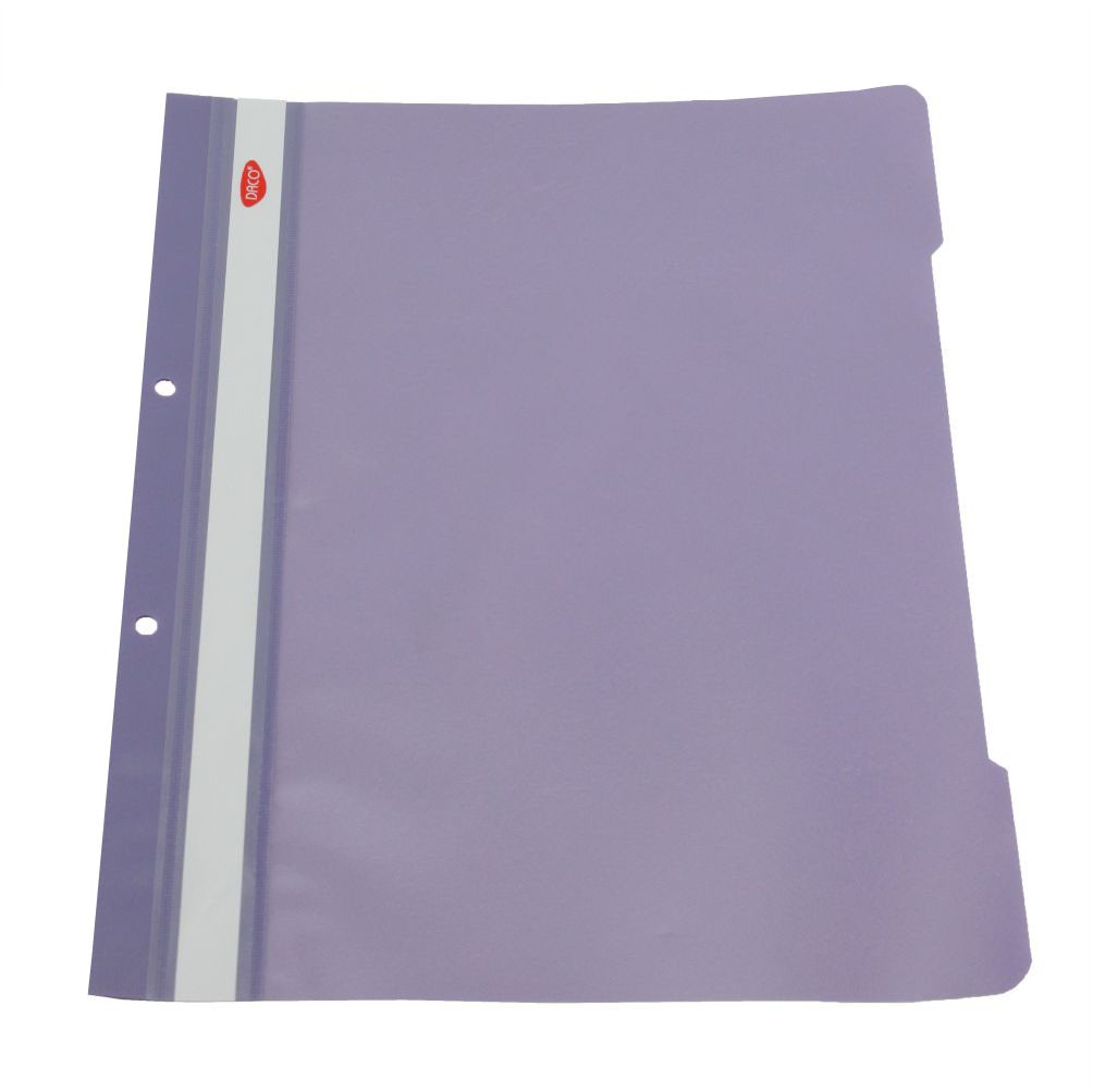 Dosar cu șină metalică DACO, format A4, culoare mov, din PVC, ideal pentru organizarea eficientă și protecția documentelor de birou.
