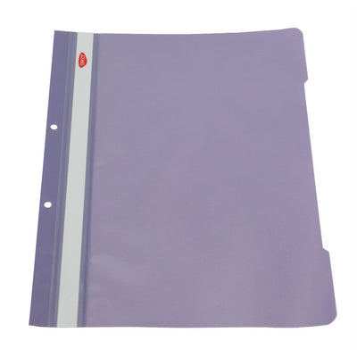 Dosar cu șină metalică DACO, format A4, culoare mov, din PVC, ideal pentru organizarea eficientă și protecția documentelor de birou.