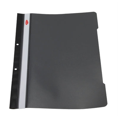 Dosar cu șină metalică DACO, format A4, culoare negru, din PVC, ideal pentru organizarea profesională și protejarea documentelor
