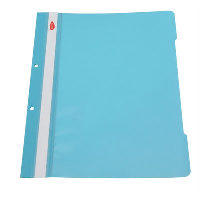 Dosar cu șină metalică DACO, format A4, culoare turcoaz, din PVC, ideal pentru organizarea documentelor de birou