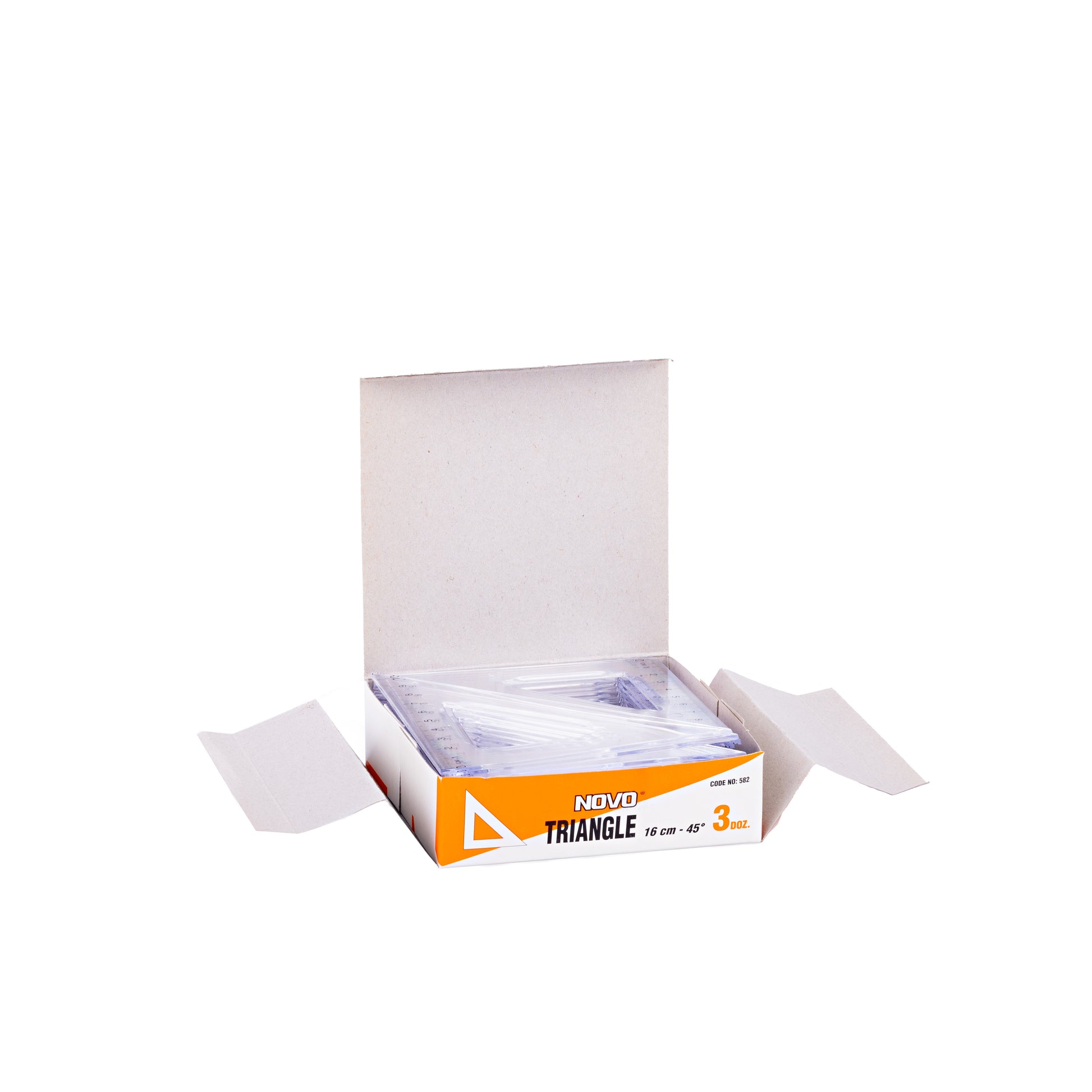 Echer de 16 cm cu unghiuri de 30/60 grade marca Ark 581E pentru școală și desen tehnic