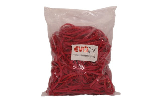 Pungă de 1kg cu elastice din cauciuc Evoffice 5.0 mm, diametru 70 mm, ideale pentru uz profesional și comercial.