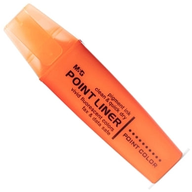 Evidentiator portocaliu parfumat M&G varf tesit 2-5mm rezistenta 72h fara capac cerneala non-toxica uscare rapida
