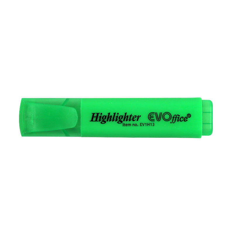 Evidentiator verde Evoffice cu varf tesit 1-5 mm pentru subliniere documente si organizare birou