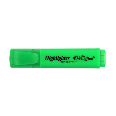 Evidentiator verde Evoffice cu varf tesit 1-5 mm pentru subliniere documente si organizare birou