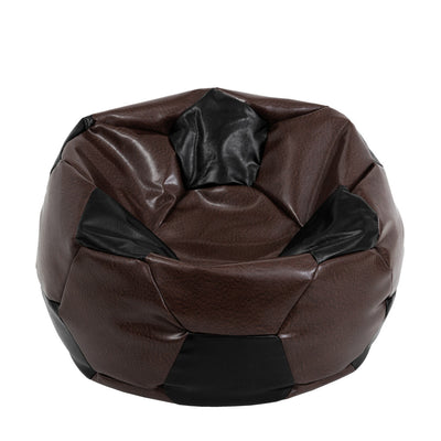 Fotoliu puf Extra Ball - imitatie piele - maro/negru