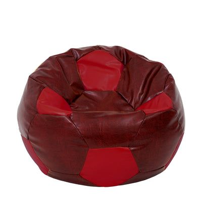 Fotoliu puf Extra Ball - imitatie piele - bordo/rosu