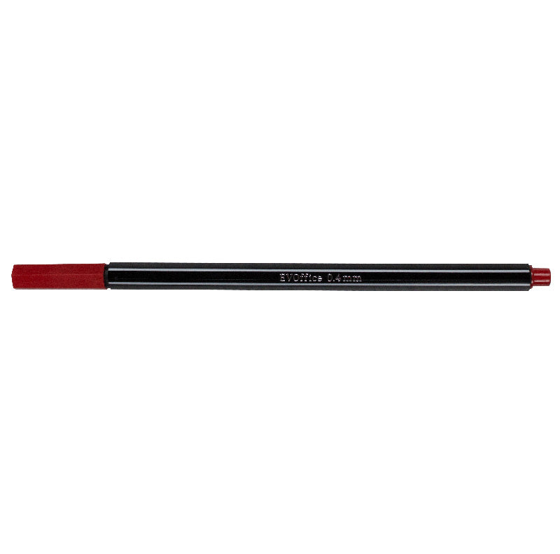 Fineliner, forma hexgonala, varf 0.4 mm EVOffice - rosu