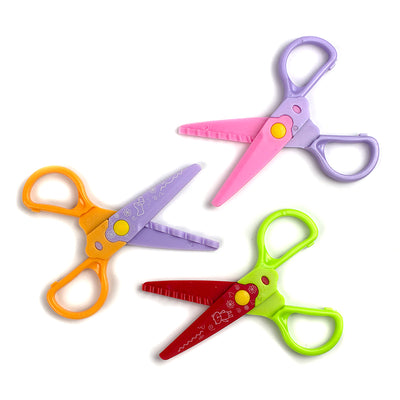 Foarfecă creativă Evoffice 13 cm cu lame din plastic pentru tăierea hârtiei cu modele decorative
