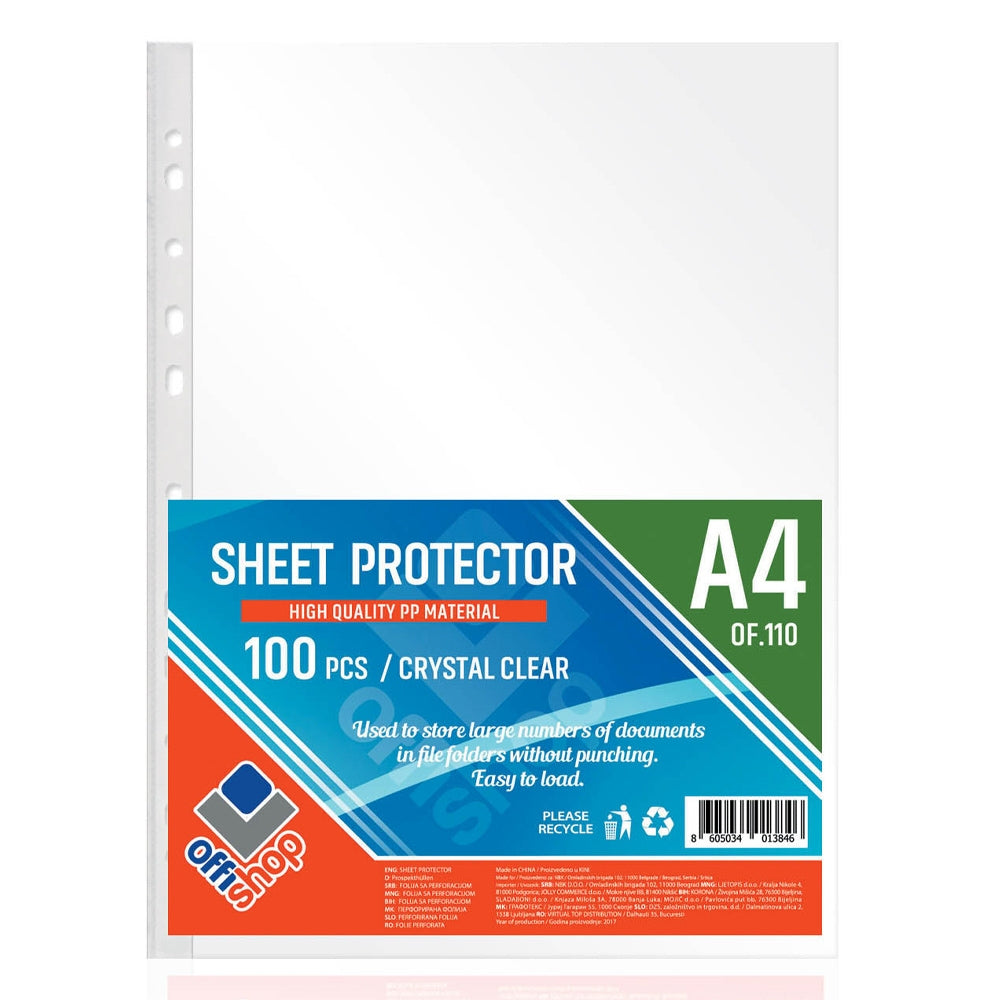 Folie Protectie A4, Cristal, 60Mic, 100 Buc/Set - Offishop