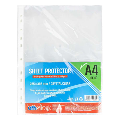 Folie protectie A4, Cristal, 60mic, 100 buc/set - OFFISHOP