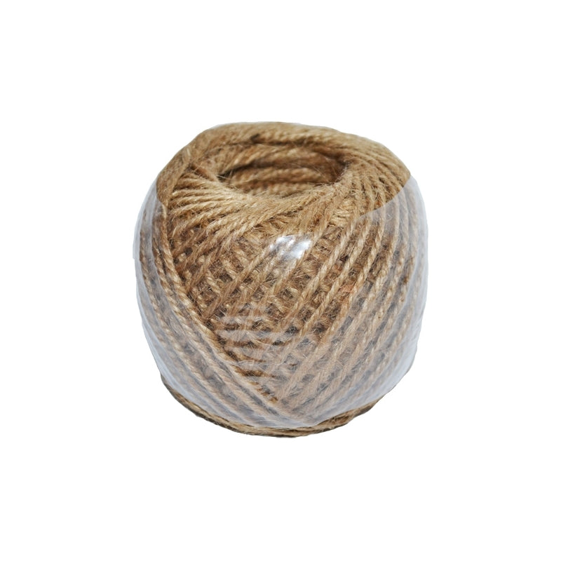 Ghem de sfoară din iută naturală maro de 100g, fir foarte rezistent, ideal pentru ambalare colete, artizanat și grădinărit
