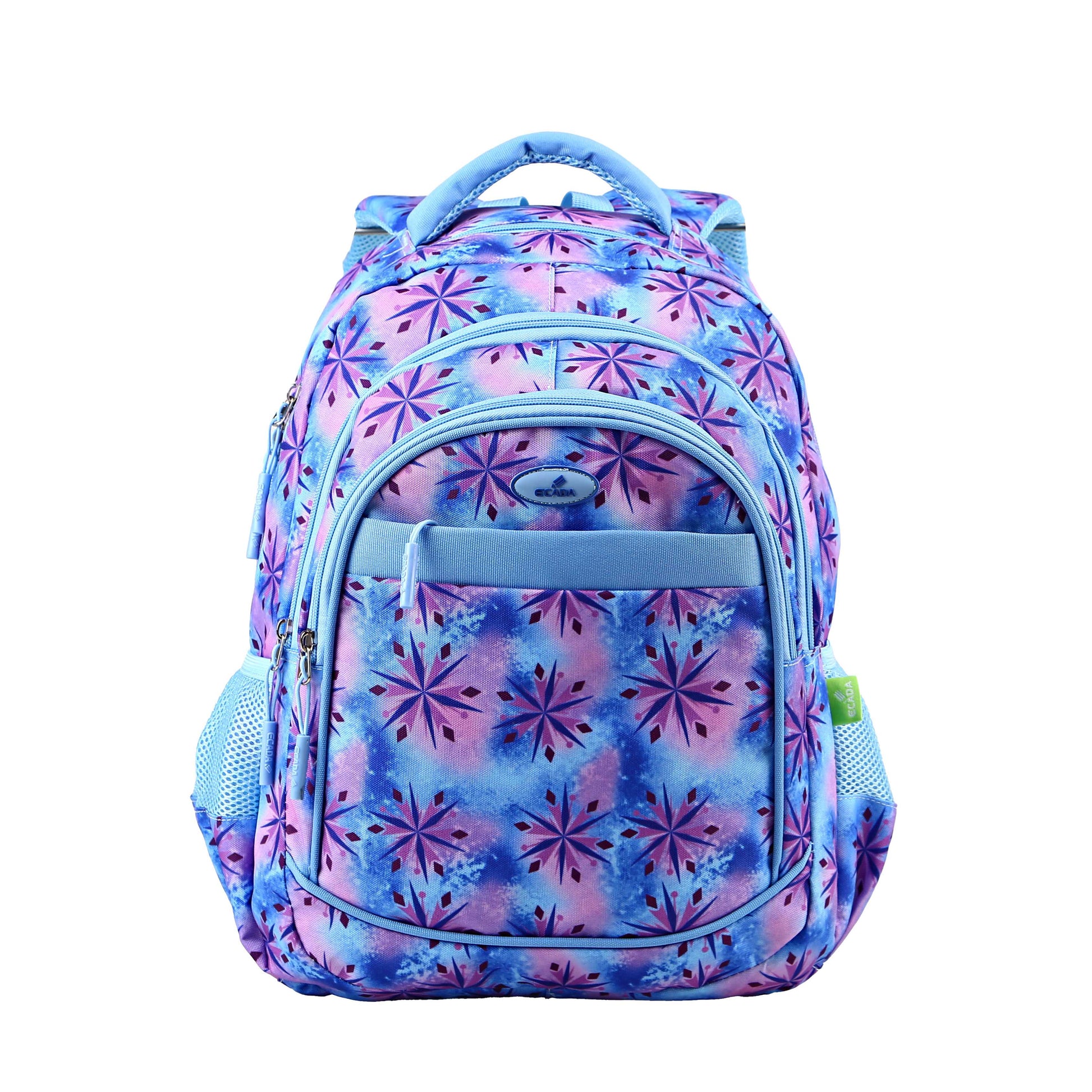 Ghiozdan fete Ecada 61430 mov cu albastru inaltime 46 cm spate ergonomic buretat si compartimente multiple