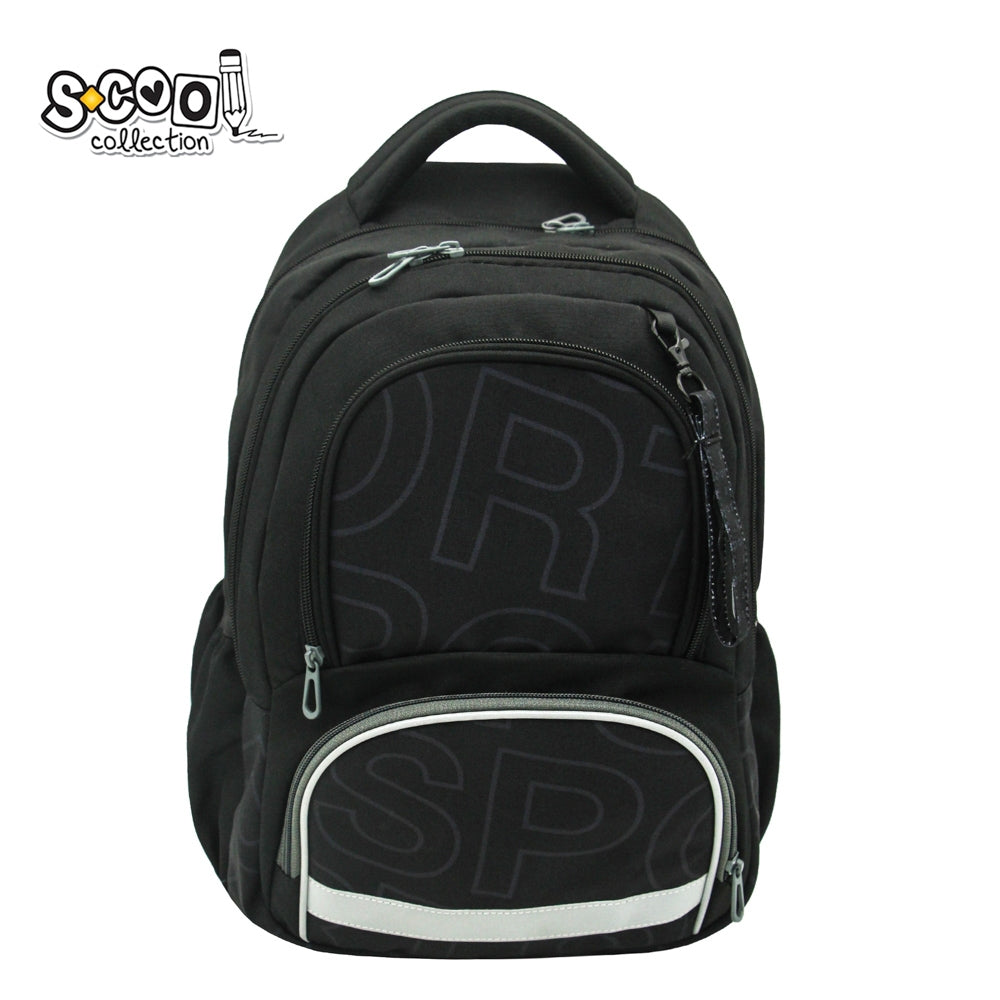Ghiozdan ergonomic, compartiment laptop, SPORTS, 42x31x16 cm - S-COOL