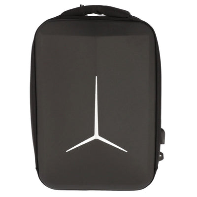 Ghiozdan laptop Pigna Black IT negru 44 cm cu 3 compartimente spatioase port incarcare dispozitive mobile si bretele captusite pentru birou si scoala