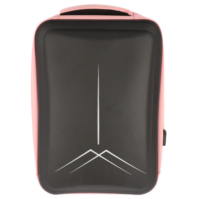 Ghiozdan laptop Pigna Pink IT roz-negru 41 cm cu protectie frontala rigida 3 compartimente si port incarcare dispozitive mobile design elegant pentru femei