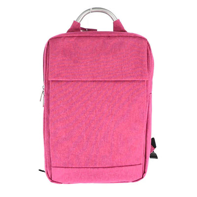 Ghiozdan laptop Pigna Pink IT roz cu port USB si 2 compartimente cu fermoar material rezistent dimensiuni 41x29x11 cm design minimalist