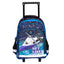 Ghiozdan tip troller baieti S-COOL model SKY LINE 38 cm cu 3 compartimente roti silentioase silicon baza rigida EVA si spate anatomic buretat