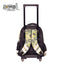 Ghiozdan tip troller baieti S-COOL model DINO 38 cm 2 in 1 compartiment laptop maner telescopic roti cu husa protectie si elemente reflectorizante