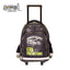 Ghiozdan tip troller baieti S-COOL model DINO 38 cm 2 in 1 compartiment laptop maner telescopic roti cu husa protectie si elemente reflectorizante
