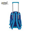 Ghiozdan tip troller S-COOL Limited Edition 45 cm albastru cu buzunar holografic maner telescopic aluminiu roti silicon cu sclipici si bretele buretate