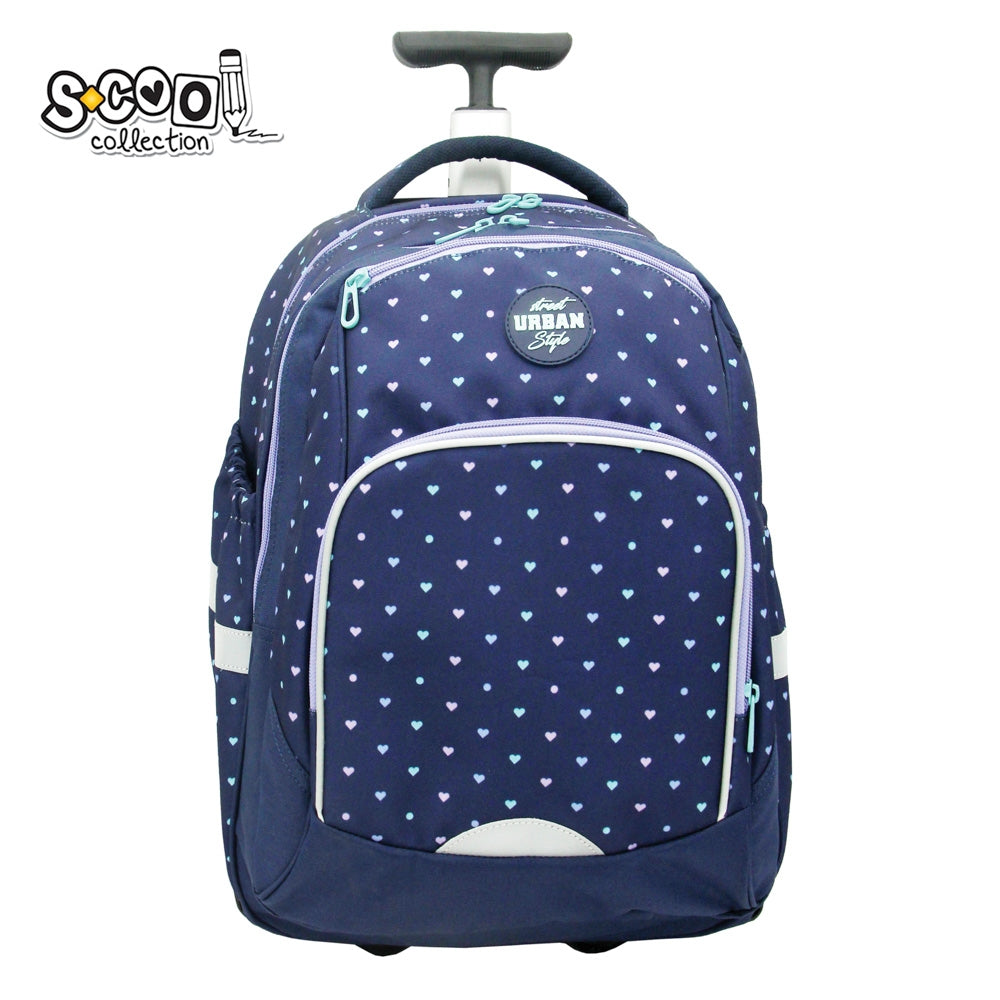 Ghiozdan trolley Urban, HEARTS, 46x34x20 cm - S-COOL