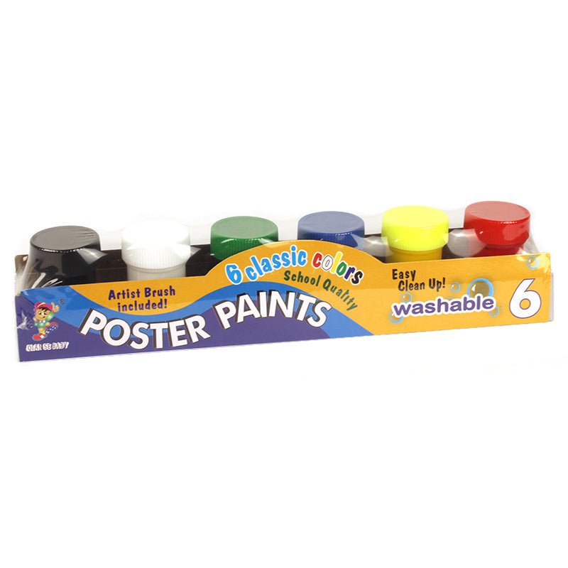 Guase borcan 20 ml, 6 culori/set EVOffice
