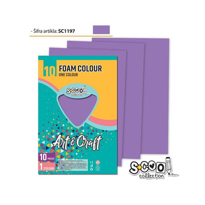 Hartie buretata, liliac, 10buc/set, 20x30 cm - S-COOL
