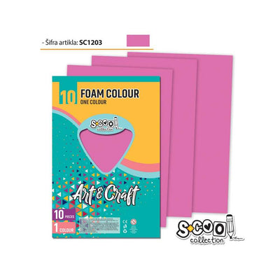 Hartie buretata, roz, 10buc/set, 20x30 cm - S-COOL