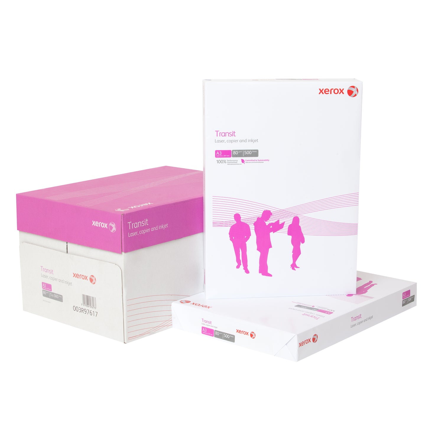 Hartie copiator A3, 80g/mp 500 coli/top, XEROX Transit