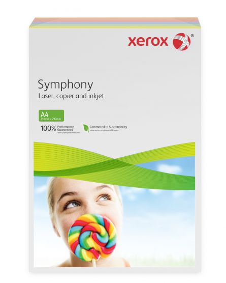 Hartie copiator A4 asortata pal 80G 5*50/TOP XEROX