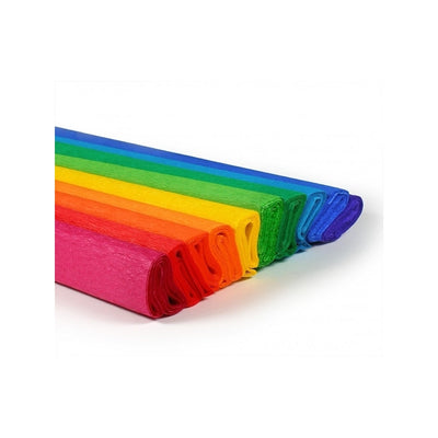 Hartie creponata 200x25cm, Curcubeu, 10 buc/set - Koh-I-Noor
