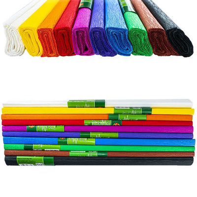 Hartie creponata 200x50cm, Mix, 10 cul./set - Koh-I-Noor