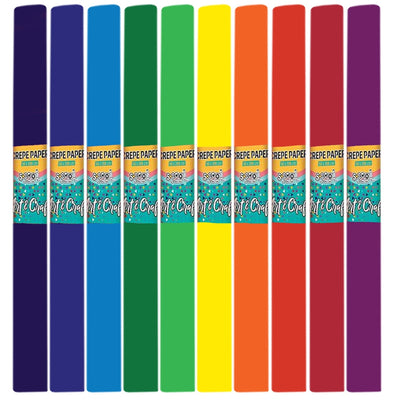 Hartie creponata, 50x200 cm, 10 culori/set - S-COOL