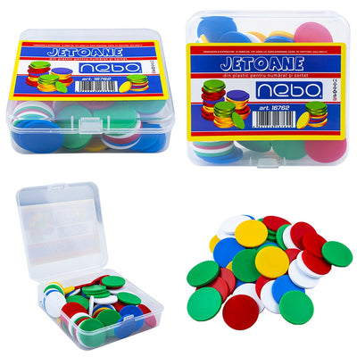 Jetoane din plastic, 80 buc/set - NEBO
