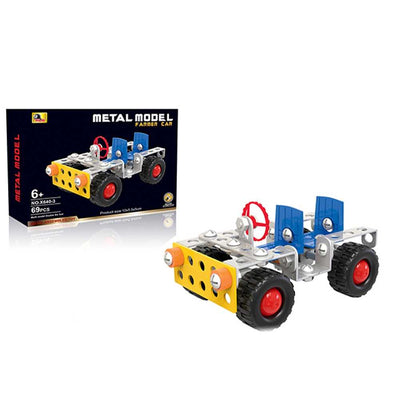 Joc constructii metal, Jeep, 69 piese