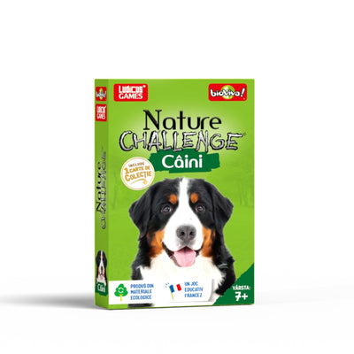 Joc educativ de cărți Bioviva Nature Challenge Câini pentru copii cu 36 de carti ilustrate
