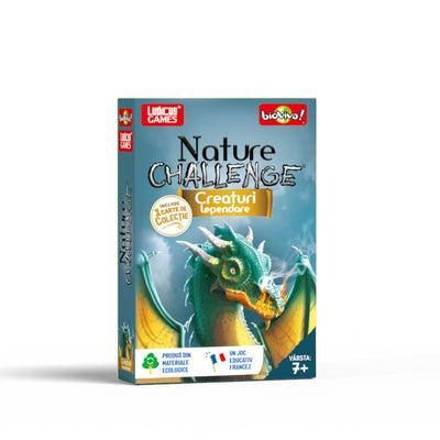 Joc educativ de cărți Bioviva Nature Challenge Creaturi Legendare pentru copii cu 36 de carti ilustrate