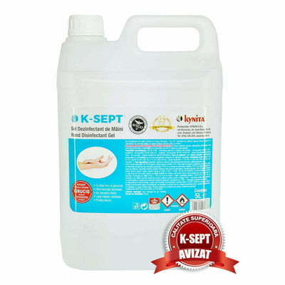 Dezinfectant de maini gel 75% alcool K-sept  5l rezerva