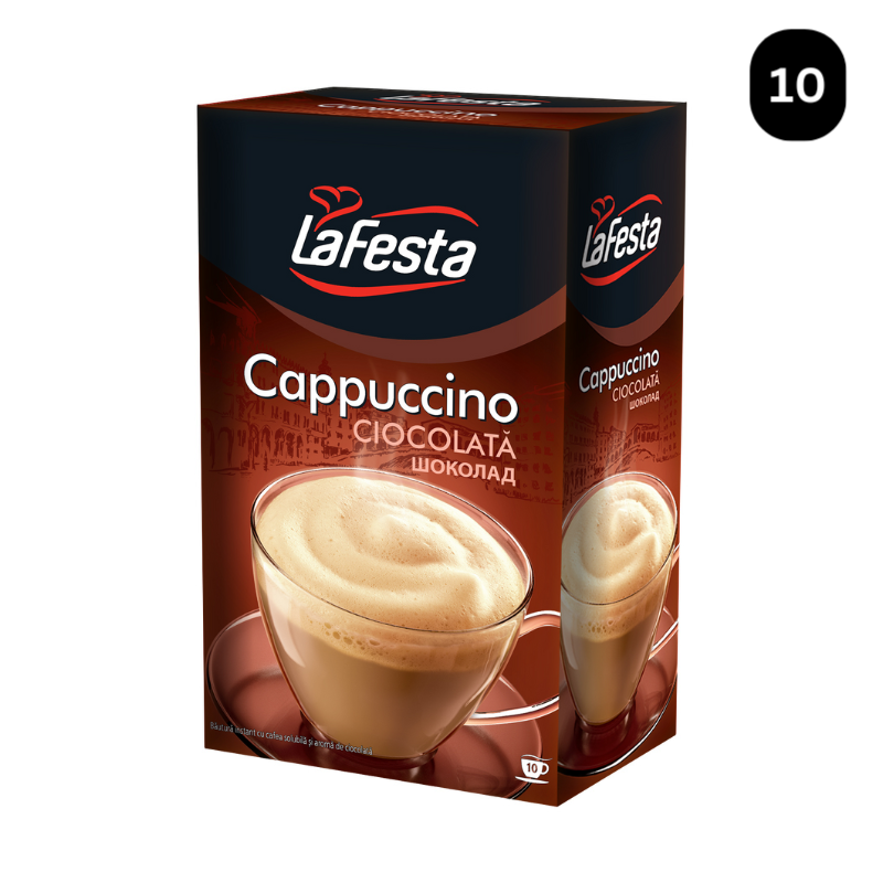 LA FESTA Cappuccino Ciocolată, băutură instant 10 Plicuri
